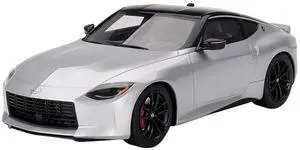 2023 Nissan Z Performance Brilliant Silver Metallic with Black Top 1/18 Model Car by Top Speed