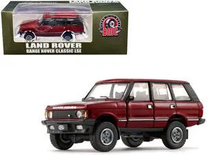 Land Rover Range Rover Classic LSE RHD Red with Sunroof with Extra Wheels 1/64 Diecast Model Car by BM Creations