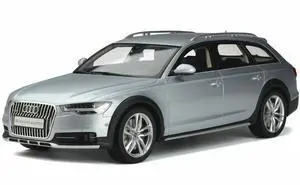 2019 Audi A6 (C7) Allroad Floret Silver Metallic 1/18 Model Car by GT Spirit