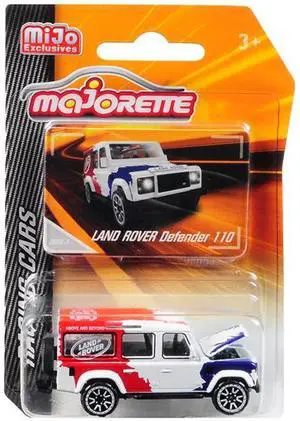 Land Rover Defender 110 White/Red/Blue "Above and Beyond" "Racing Cars" 1/60 Diecast Model Car by Majorette