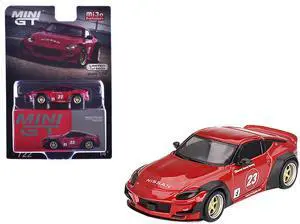 Nissan Z "Pandem" #23 Passion Red Metallic Limited Edition to 6600 pieces Worldwide 1/64 Die Cast Model Car by Mini GT