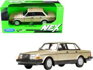 Volvo 240 GL Gold Metallic "NEX Models" 1/24 Diecast Model Car by Welly