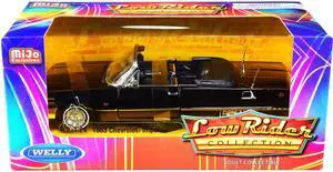 1963 Chevrolet Impala SS Convertible Black "Low Rider Collection" 1/24 Diecast Model Car by Welly