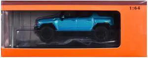 2023 GMC Hummer EV SUV Blue Metallic with Black Top 1/64 Diecast Model Car by GCD