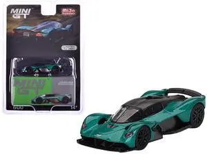 Aston Martin Valkyrie Racing Green Metallic Limited Edition to 3960 pieces 1/64 Diecast Model Car by Mini GT