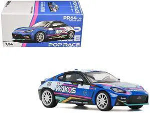 Toyota GR86 "Wako's" Blue with Graphics 1/64 Diecast Model Car by Pop Race