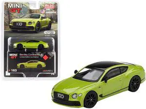 Bentley Continental GT Limited Edition by Mulliner Green Met. Ltd Ed 1800 pcs 1/64 Diecast Model Car by Mini GT