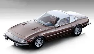 1969 Ferrari 365 GTB/4 Daytona Coupe Speciale Metallic Bronze with White Top Litd Ed 60 pcs 1/18 Model Car by Tecnomodel