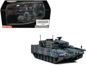 Leopard 2A4 Main Battle Tank with Snorkel "NATO Camouflage" German Army "Armor Premium" Series 1/72 Diecast Model by Panzerkampf