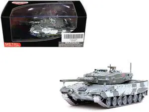 Leopard 2A4 Main Battle Tank with Snorkel "Winter Camouflage" Norwegian Army "Armor Premium" 1/72 Diecast Model by Panzerkampf
