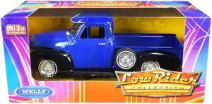 1953 Chevrolet 3100 Pickup Truck Blue and Black "Low Rider Collection" 1/24 Diecast Model Car by Welly