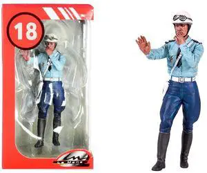 1975-1980 Paul French Police Motorcycle Officer Figurine for 1/18 Scale Models by Le Mans Miniatures