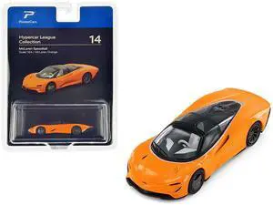 McLaren Speedtail McLaren Orange with Black Top "Hypercar League Collection" 1/64 Diecast Model Car by PosterCars