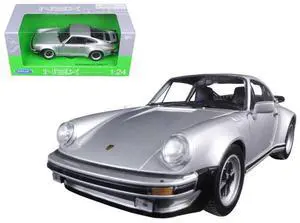 1974 Porsche 911 Turbo 3.0 Silver 1/24 Diecast Model Car by Welly