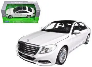 Mercedes Benz S Class with Sunroof White "NEX Models" 1/24 Diecast Model Car by Welly