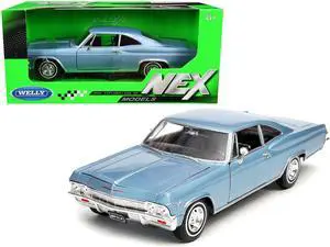 1965 Chevrolet Impala SS 396 Light Blue 1/24 Diecast Model Car by Welly