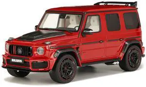 2022 Brabus 900 Rocket Edition Red with Carbon Hood 1/18 Model Car by GT Spirit