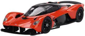 Aston Martin Valkyrie Maximum Orange with Black Top 1/18 Model Car by Top Speed