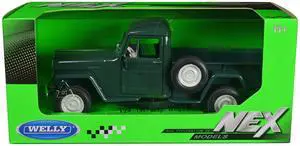 1947 Jeep Willys Pickup Truck Dark Green "NEX Models" Series 1/24 Diecast Model Car by Welly