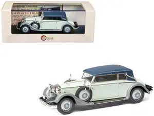 1933-37 Mercedes-Benz 290 W18 Lang Cabriolet B (Top Up) Two-Tone Gray Limited Ed to 250 pieces 1/43 Model Car by Esval Models