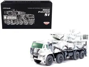 Pantsir S1 96K6 Self-Propelled Air Defense Weapon System Winter Camouflage "Armor Premium" 1/72 Diecast Model by Panzerkampf