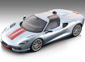 2021 Touring Superleggera Arese RH95 Silver Met. w/Red Stripes "Mythos Series" Ltd Ed to 70 pieces 1/18 Model Car by Tecnomodel