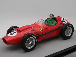 Ferrari Dino 246 #4 Mike Hawthorn Winner "F1 French GP" (1958) with Driver Figure Ltd Ed to 105 pcs 1/18 Model Car by Tecnomodel