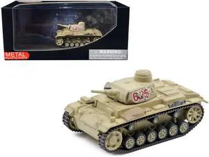 German Sd. Kfz. 141 PzKpfw III Ausf. G Medium Tank - Deutsches Afrika Korps North Africa, 1941 1/72 Diecast Model by Panzerkampf