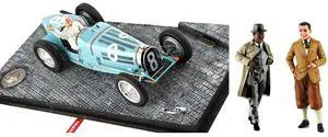 Bugatti T59 #8 Rene Dreyfus 3rd Place Monaco GP (1934) w/Driver Mounted & Figures 1/18 Models by Le Mans Miniatures