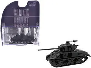 M4 Sherman 76 Long Barrell Tank Black Camouflage "Black Bandit" Series 30 1/64 Diecast Model Car by Greenlight