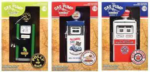 "Vintage Gas Pumps" Series 17 Set of 3 Pumps 1/18 Diecast Models by Greenlight