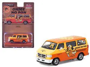 Dodge Van "Ohige no Pon" Orange Two-Tone "Global64" Series 1/64 Diecast Model by Tarmac Works