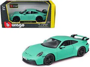 Porsche 911 GT3 Light Green 1/24 Die cast Model Car by Bburago