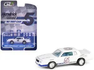 1983 Chevrolet Monte Carlo #5 White with Blue and Interior 1/64 Diecast Model Car by Greenlight