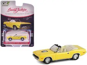 1970 Plymouth 'Cuda Convertible Yellow "Barrett-Jackson" Series 15 1/64 Diecast Model Car by Greenlight