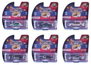 "Hot Pursuit" Series 47 Set of 6 Police Cars 1/64 Diecast Model Cars by Greenlight