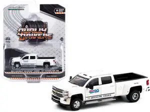 2017 Chevrolet Silverado 3500HD Dually Pickup White "101st Running Indy 500" Official Truck 1/64 Diecast Model by Greenlight