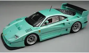 1996 Ferrari F40 LM "Press Version" Light Blue Metallic with Case "Mythos Series" Limited Ed 1/18 Model Car by Tecnomodel