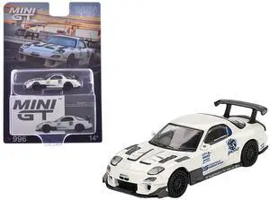 Mazda RX-7 (FD3S) "Itosyoukai Rei-gouki with RE Amemiya" RHD White with Graphics Limited Ed 1/64 Diecast Model Car by Mini GT