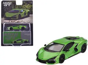 Lamborghini Revuelto Verde Selvans Green Metallic Limited Edition 1/64 Diecast Model Car by Mini GT