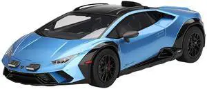 Lamborghini Huracan Sterrato Blu Aegir Blue Metallic with Matt Black Top 1/18 Model Car by Top Speed