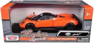 Pagani Zonda F Orange with Silver Wheels 1/24 Diecast Model Car by Motormax