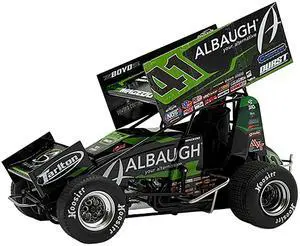 Winged Sprint Car #41 Carson Macedo "Albaugh" Jason Johnson Racing (2025) 1/18 Diecast Model Car by ACME