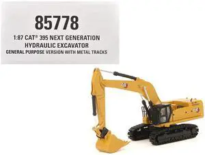 CAT Caterpillar 395 Next-Generation Hydraulic Excavator Yellow 1/87(HO) Scale Diecast Model by Diecast Masters