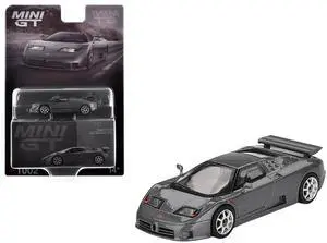 Bugatti EB110 Super Sport Grigio Scuro Dark Gray Metallic Limited Edition 1/64 Diecast Model Car by Mini GT