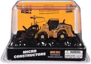 CAT Caterpillar 950M Wheel Loader (Log Fork Version) Yellow "Micro-Constructor" Series Diecast Model by Diecast Masters