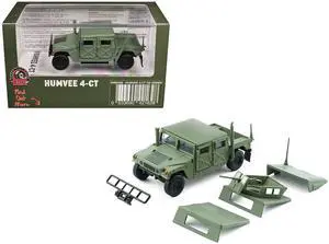 HUMVEE 4-CT Military Vehicle Olive Green with Alternative Tops 1/64 Diecast Model Car by BM Creations