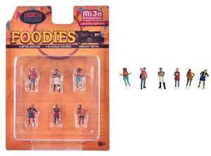 "Foodies" 6 piece Diecast Figure Set (6 Figures) Limited Edition for 1/64 Scale Models by American Diorama