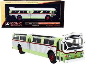 Flxible 53102 Transit Bus #N SEPTA Philadelphia Light Green & Silver w/White Top 1/87 (HO) Diecast Model by Iconic Replicas