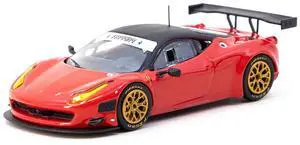 Ferrari 458 Italia GT3 Red with Black Top "Road64" Series 1/64 Diecast Model Car by Tarmac Works